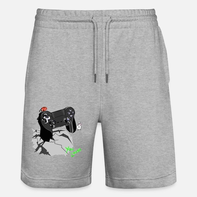Controller Gamepad Wolly Sheepling - Stanley/Stella Unisex Bio Joggingshorts Trainer  - Grau meliert