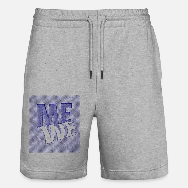 me we scribble - Stanley/Stella Unisex Bio Joggingshorts Trainer  - Grau meliert