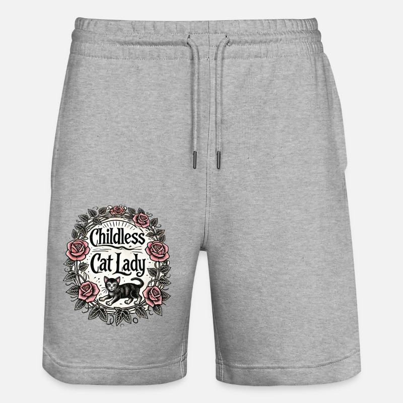 Dame chat sans enfant - Short de jogging bio TRAINER Stanley/Stella unisexe - gris chiné
