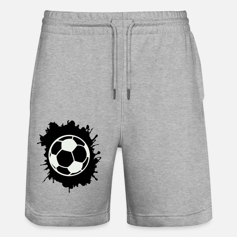 Soccer blobs - Stanley/Stella Trainer Unisex Organic Jogging Shorts - heather grey
