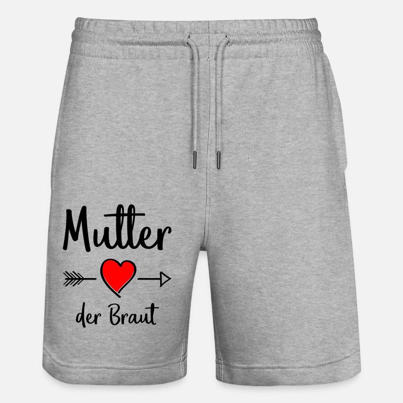 mutter der braut - Stanley/Stella Unisex Bio Joggingshorts Trainer  - Grau meliert