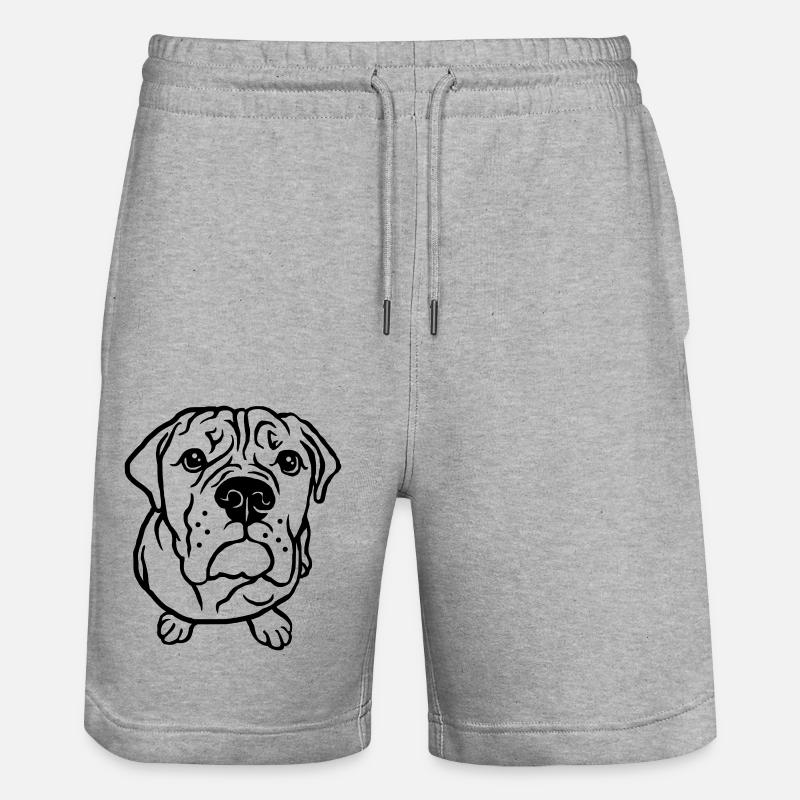 Mendicité du bouledogue - Short de jogging bio TRAINER Stanley/Stella unisexe - gris chiné
