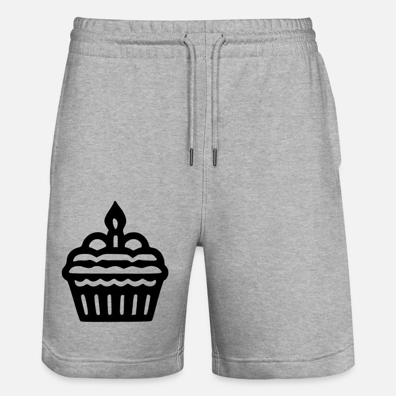 Cupcake anniversaire - Short de jogging bio TRAINER Stanley/Stella unisexe - gris chiné