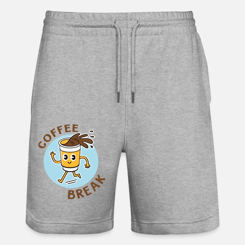 coffee break - Short de jogging bio TRAINER Stanley/Stella unisexe - gris chiné