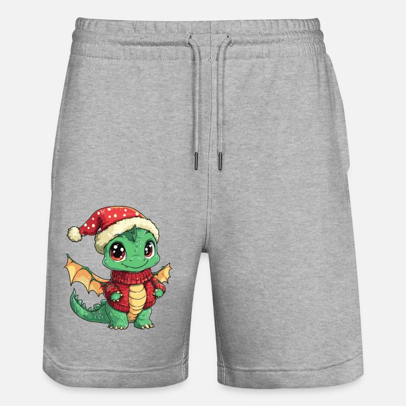 Noël du dragon - Short de jogging bio TRAINER Stanley/Stella unisexe - gris chiné