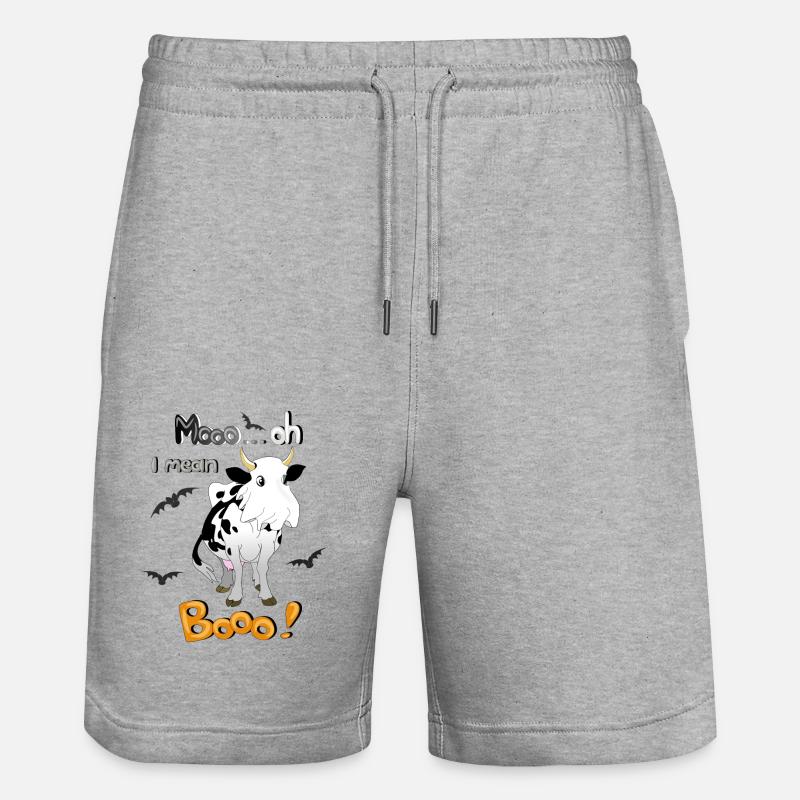 Vache Halloween Mooo - Short de jogging bio TRAINER Stanley/Stella unisexe - gris chiné