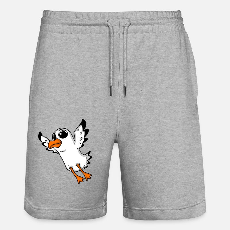 Oiseau mouette - Short de jogging bio TRAINER Stanley/Stella unisexe - gris chiné
