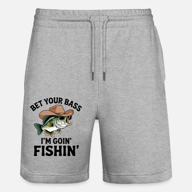 Pêche à l’achigan cool - Short de jogging bio TRAINER Stanley/Stella unisexe - gris chiné