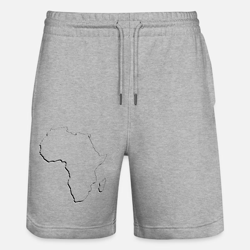 Carte de l’Afrique comme plan - Short de jogging bio TRAINER Stanley/Stella unisexe - gris chiné