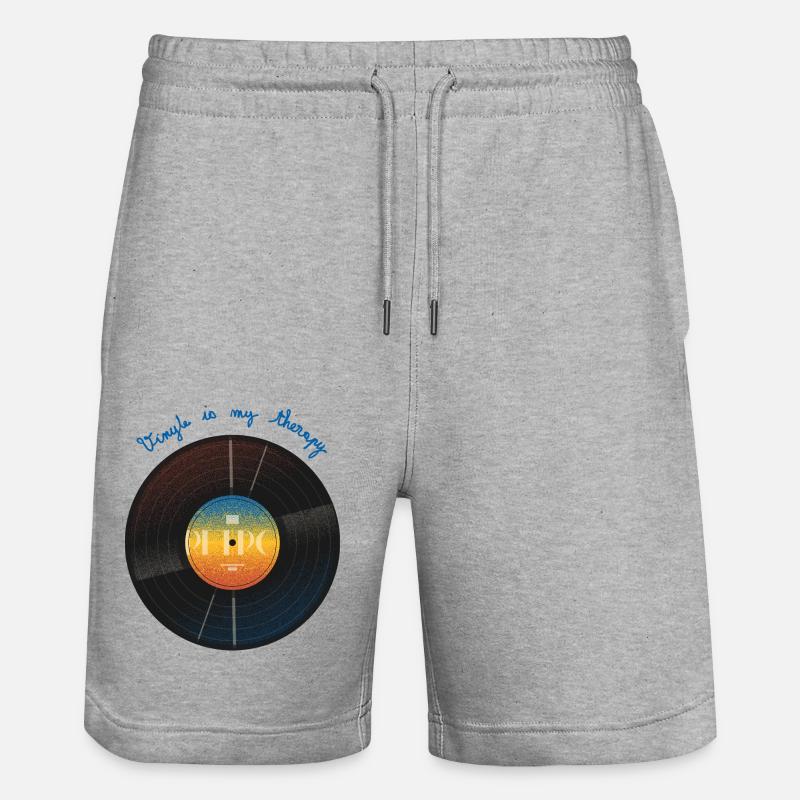 Vinyle is my therapy - Short de jogging bio TRAINER Stanley/Stella unisexe - gris chiné