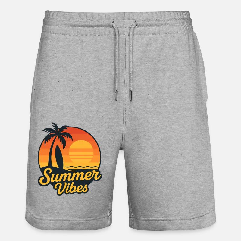 Summer Vibes – Ambiance surf rétro - Short de jogging bio TRAINER Stanley/Stella unisexe - gris chiné