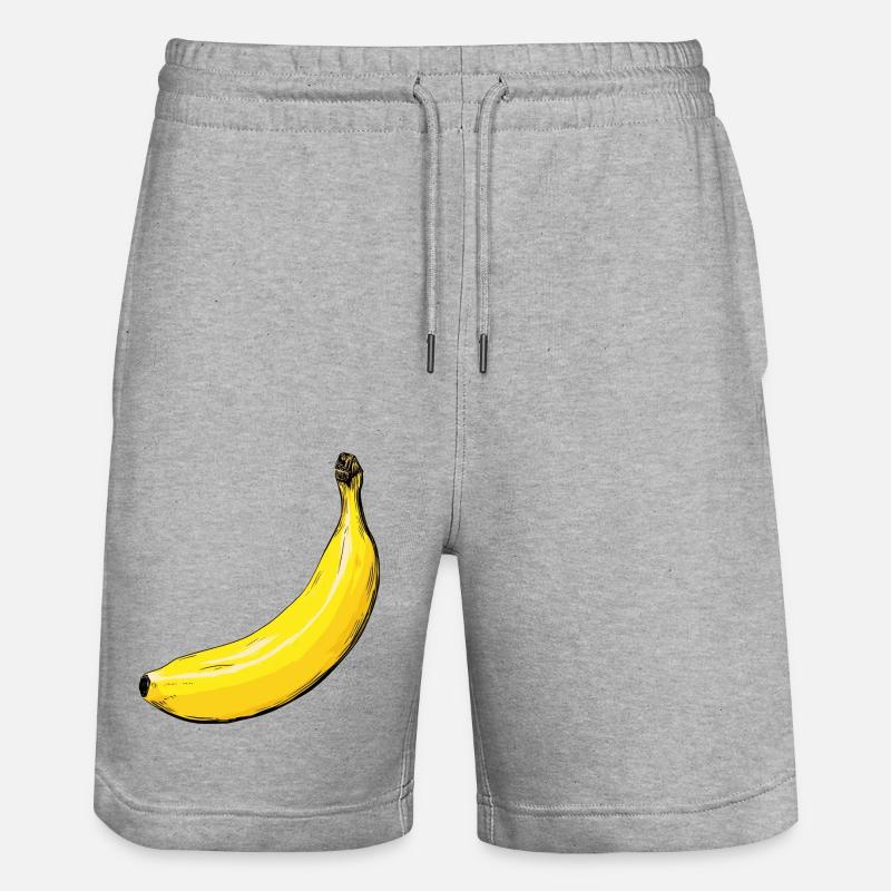 Banane - Short de jogging bio TRAINER Stanley/Stella unisexe - gris chiné