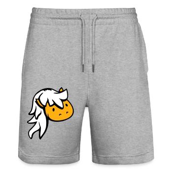 Horse Cute Pony Foal Horse Girl Long Hair - Stanley/Stella Trainer Unisex Organic Jogging Shorts - heather grey - Front - Nik (191cm) & Marisol (170cm)