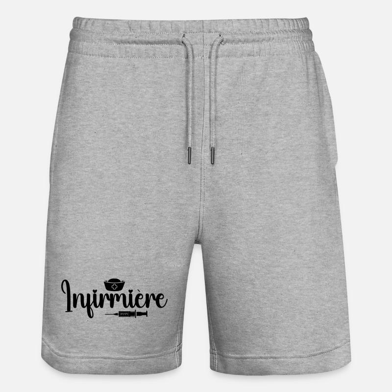 Infirmière Cadeau – Infirmière - Short de jogging bio TRAINER Stanley/Stella unisexe - gris chiné