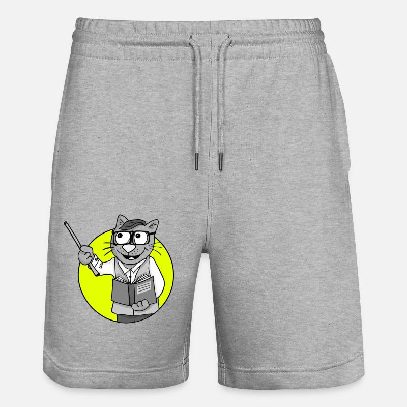 Beruf Lehrer Retro - Stanley/Stella Unisex Bio Joggingshorts Trainer  - Grau meliert