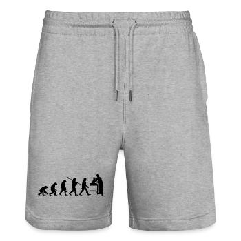 Veterinary Evolution Geschenk für Tierärzte - Stanley/Stella Unisex Bio Joggingshorts Trainer  - Grau meliert - Vorne - Nik (191cm) & Marisol (170cm)