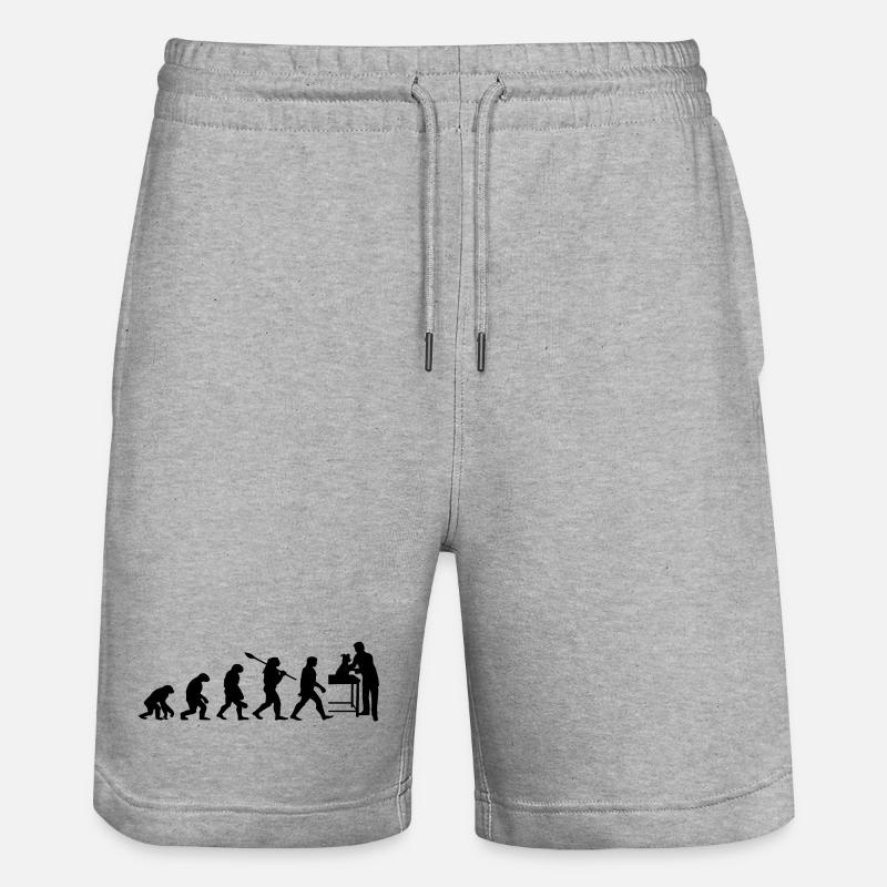 Veterinary Evolution Geschenk für Tierärzte - Stanley/Stella Unisex Bio Joggingshorts Trainer  - Grau meliert