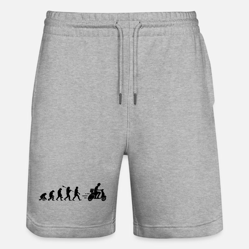 L'évolution du livreur - Short de jogging bio TRAINER Stanley/Stella unisexe - gris chiné