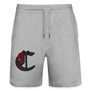 C Monogramm III - Stanley/Stella Unisex Bio Joggingshorts Trainer  - Grau meliert - Vorne - Nik (191cm) & Marisol (170cm)