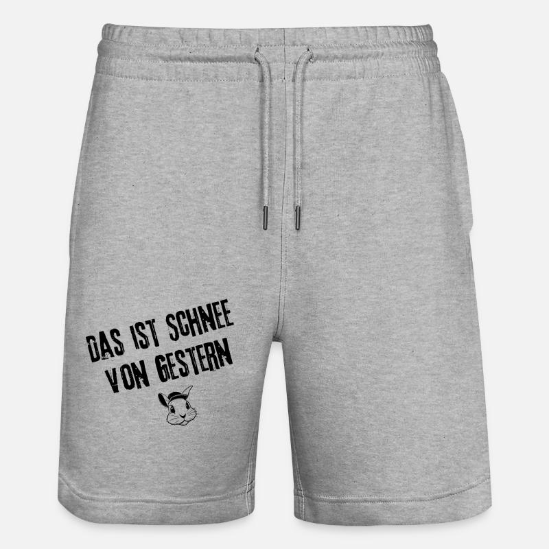 Nostalgischer Gestern-Stil | Redewendung - Stanley/Stella Unisex Bio Joggingshorts Trainer  - Grau meliert
