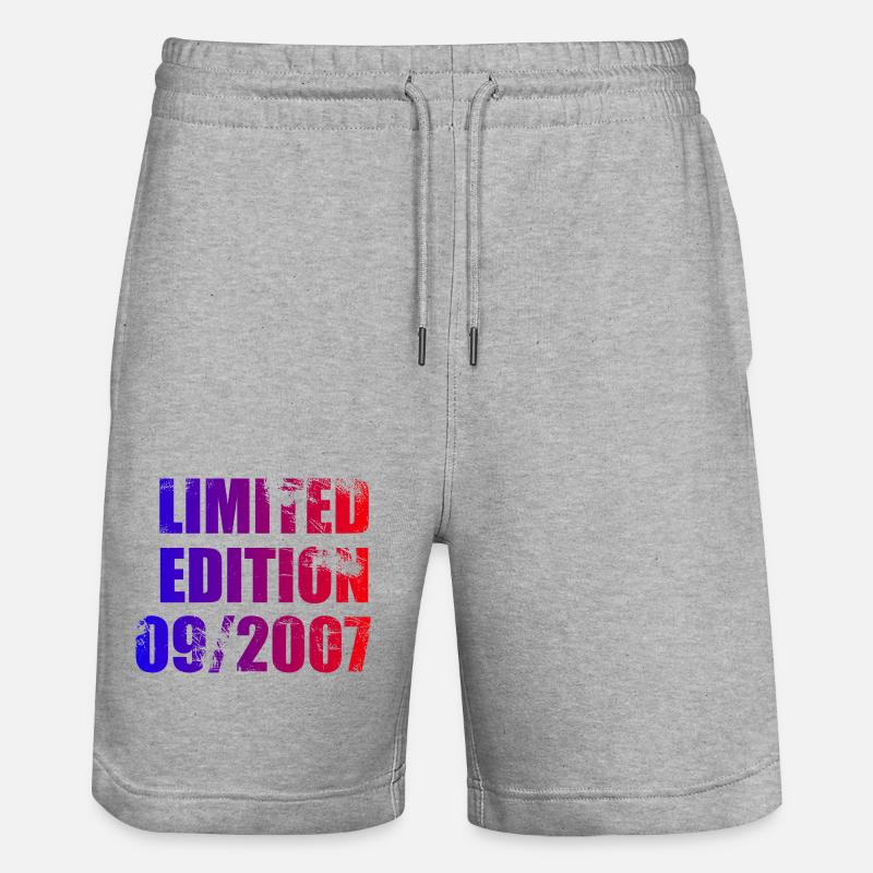 18e anniversaire Edition limitée 09/2007 - Short de jogging bio TRAINER Stanley/Stella unisexe - gris chiné