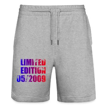 16e anniversaire Edition limitée 05/2009 - Short de jogging bio TRAINER Stanley/Stella unisexe - gris chiné - Devant - Nik (191cm) & Marisol (170cm)