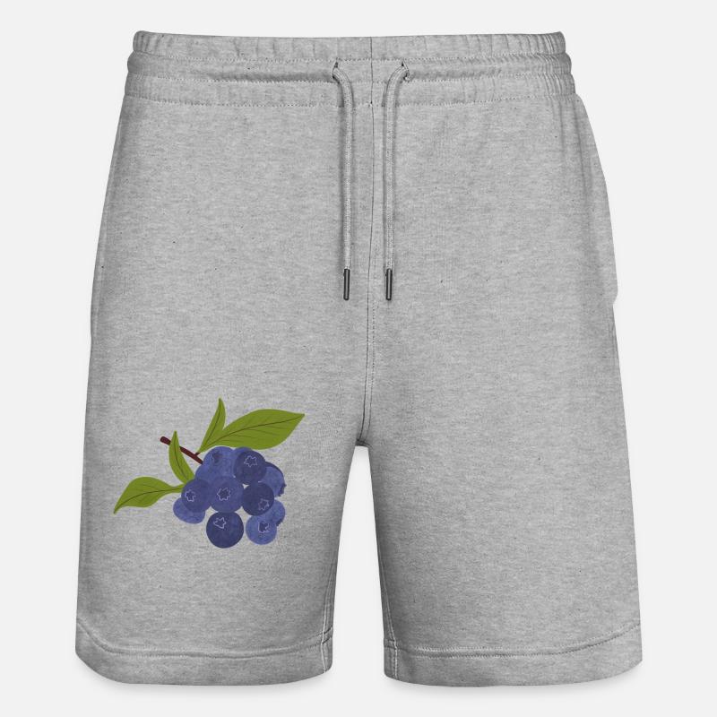 Bleuet isolé - Short de jogging bio TRAINER Stanley/Stella unisexe - gris chiné