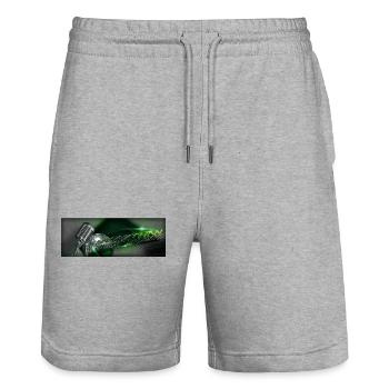 M-T-J-M - Stanley/Stella Unisex Bio Joggingshorts Trainer  - Grau meliert - Vorne - Nik (191cm) & Marisol (170cm)