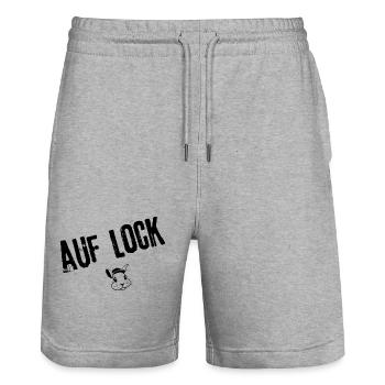 Temporäre Pause Styles | Jugendwort - Stanley/Stella Unisex Bio Joggingshorts Trainer  - Grau meliert - Vorne - Nik (191cm) & Marisol (170cm)