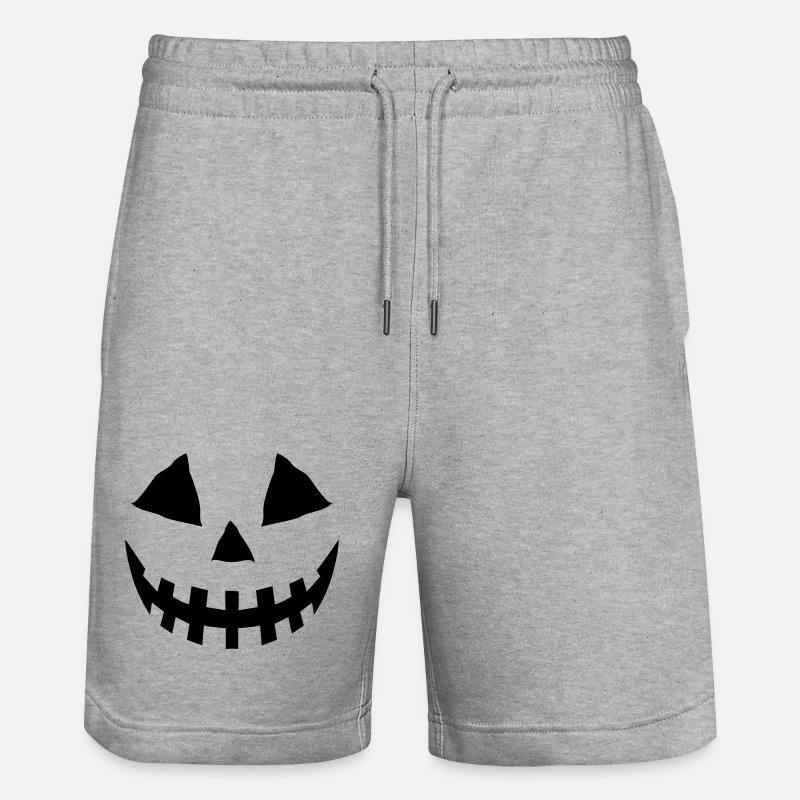 Face de citrouille - Short de jogging bio TRAINER Stanley/Stella unisexe - gris chiné