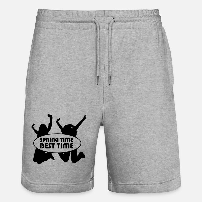 Printemps Printemps Fun Amis Cadeau - Short de jogging bio TRAINER Stanley/Stella unisexe - gris chiné