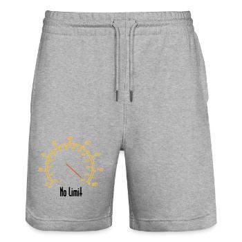 Tacho | No Limit - Stanley/Stella Unisex Bio Joggingshorts Trainer  - Grau meliert - Vorne - Nik (191cm) & Marisol (170cm)