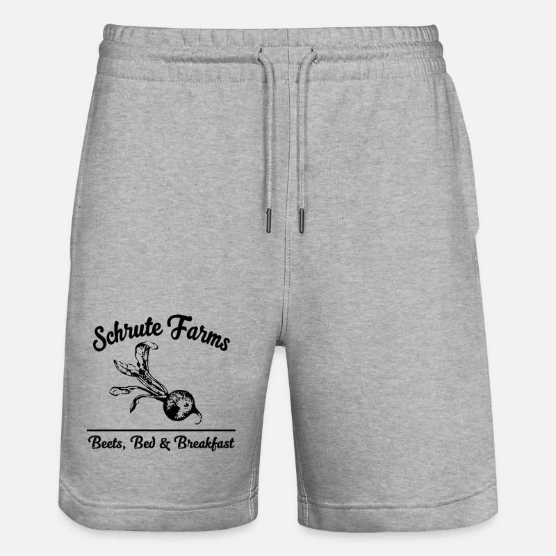 Conception de feuille d’aquarelle botanique - Short de jogging bio TRAINER Stanley/Stella unisexe - gris chiné