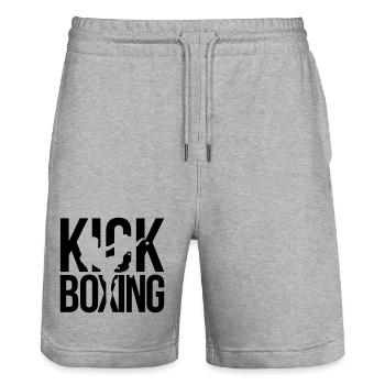 kick boxing kickboxen - Stanley/Stella Unisex Bio Joggingshorts Trainer  - Grau meliert - Vorne - Nik (191cm) & Marisol (170cm)