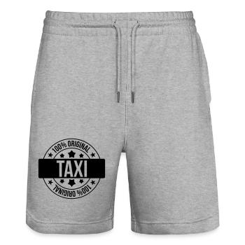 Taxi - Short de jogging bio TRAINER Stanley/Stella unisexe - gris chiné - Devant - Nik (191cm) & Marisol (170cm)