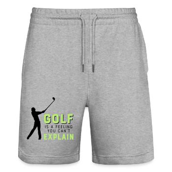 Le golf - Short de jogging bio TRAINER Stanley/Stella unisexe - gris chiné - Devant - Nik (191cm) & Marisol (170cm)