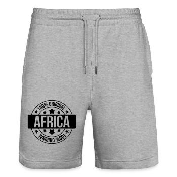 Africa / African / Afrika / Afrikaner - Stanley/Stella Unisex Bio Joggingshorts Trainer  - Grau meliert - Vorne - Nik (191cm) & Marisol (170cm)