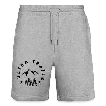 Ultra Trails - Short de jogging bio TRAINER Stanley/Stella unisexe - gris chiné - Devant - Nik (191cm) & Marisol (170cm)