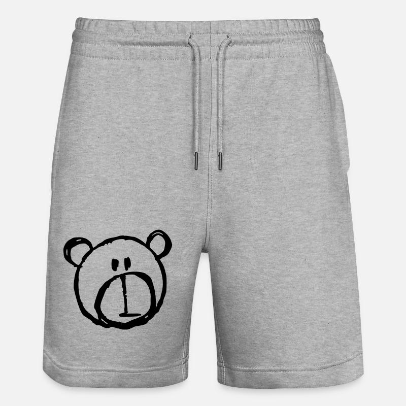 Simple Teddy Bear Dessin Team Teddi - Short de jogging bio TRAINER Stanley/Stella unisexe - gris chiné
