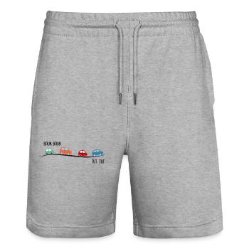 Autos im Geschwindigskeitsrausch - Stanley/Stella Unisex Bio Joggingshorts Trainer  - Grau meliert - Vorne - Nik (191cm) & Marisol (170cm)