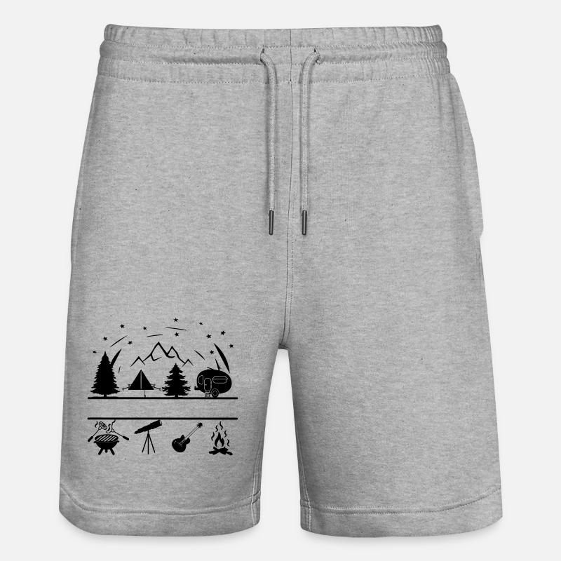 Bannière de vie de camping - Short de jogging bio TRAINER Stanley/Stella unisexe - gris chiné
