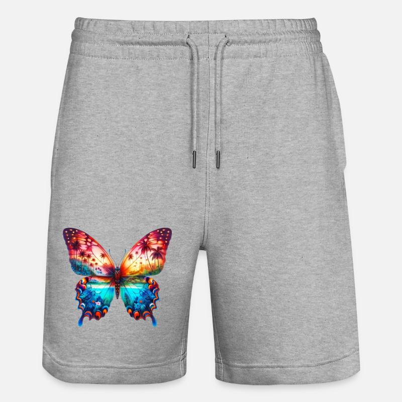 Papillon - Short de jogging bio TRAINER Stanley/Stella unisexe - gris chiné