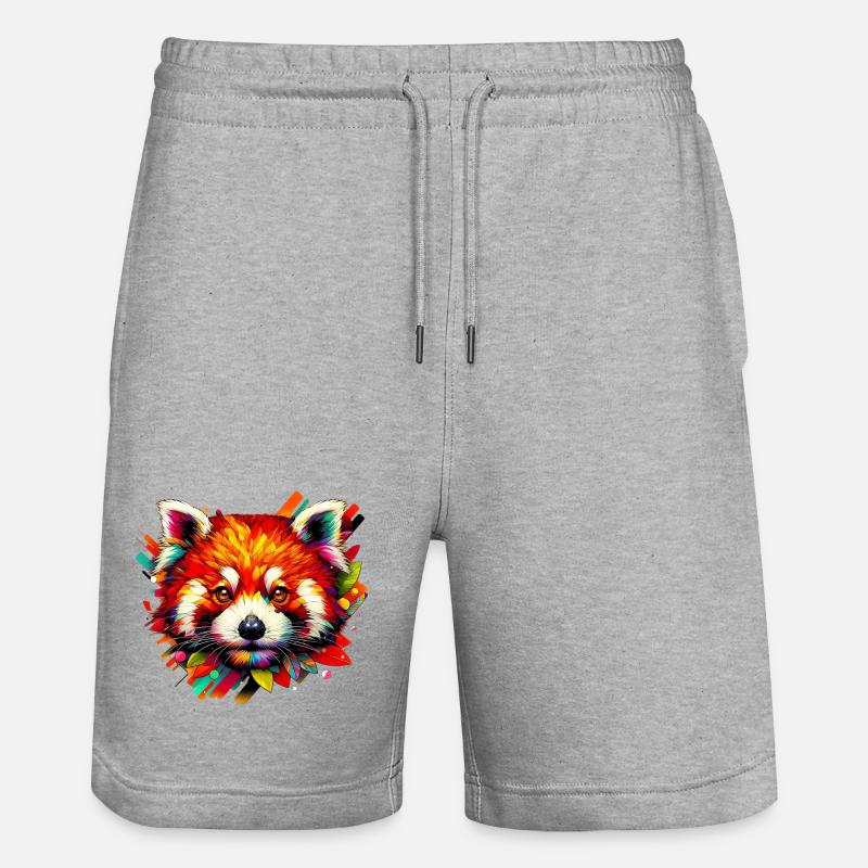 Petit panda - Short de jogging bio TRAINER Stanley/Stella unisexe - gris chiné