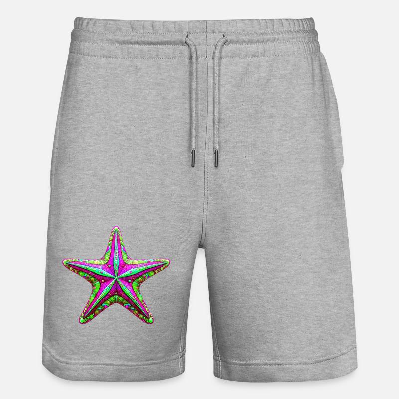 Étoile de mer - Short de jogging bio TRAINER Stanley/Stella unisexe - gris chiné