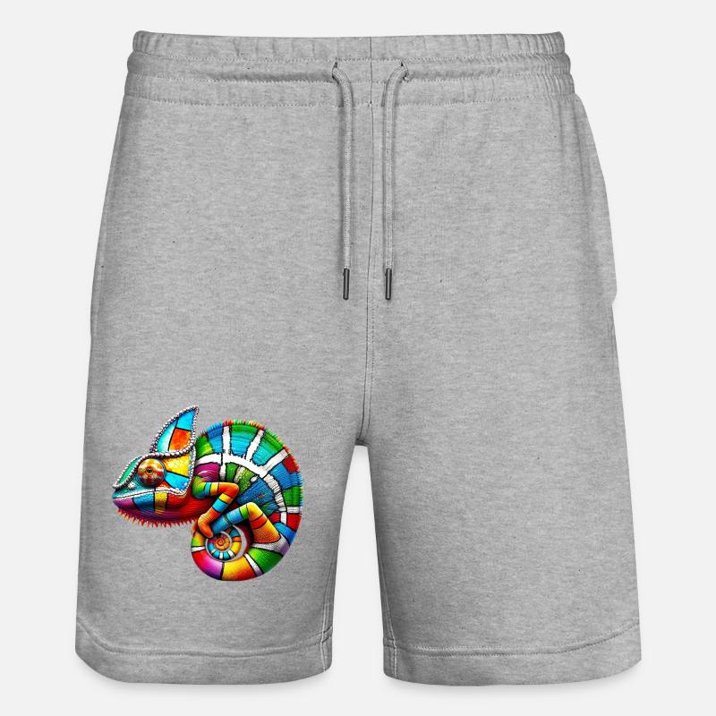 Caméléon Mondrian - Short de jogging bio TRAINER Stanley/Stella unisexe - gris chiné