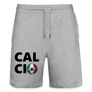 Italienischer Fußball - Stanley/Stella Unisex Bio Joggingshorts Trainer  - Grau meliert - Vorne - Nik (191cm) & Marisol (170cm)