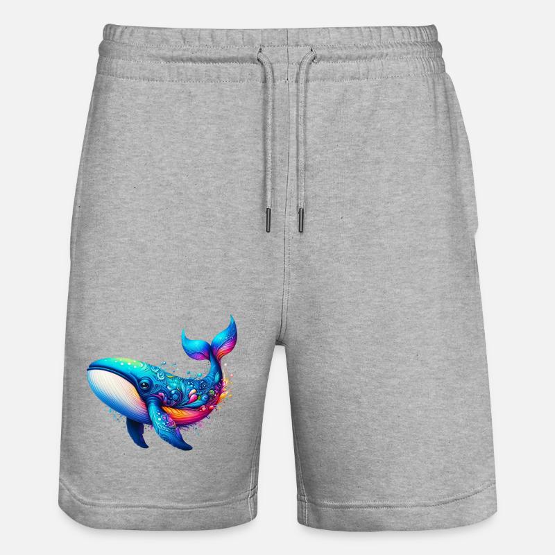 Baleine - Short de jogging bio TRAINER Stanley/Stella unisexe - gris chiné
