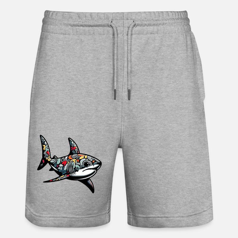 Requin - Short de jogging bio TRAINER Stanley/Stella unisexe - gris chiné