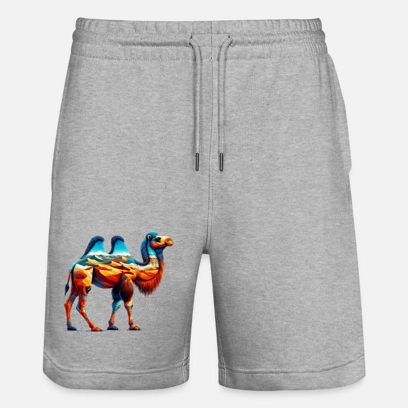 Kamel - Stanley/Stella Unisex Bio Joggingshorts Trainer  - Grau meliert
