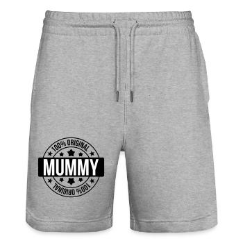 Beste Mama - Muttertag - Stanley/Stella Unisex Bio Joggingshorts Trainer  - Grau meliert - Vorne - Nik (191cm) & Marisol (170cm)